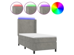 Box Spring Bed, Box Spring Beds Vidaxl Cinzeto Veludo (100 X 200 Cm)