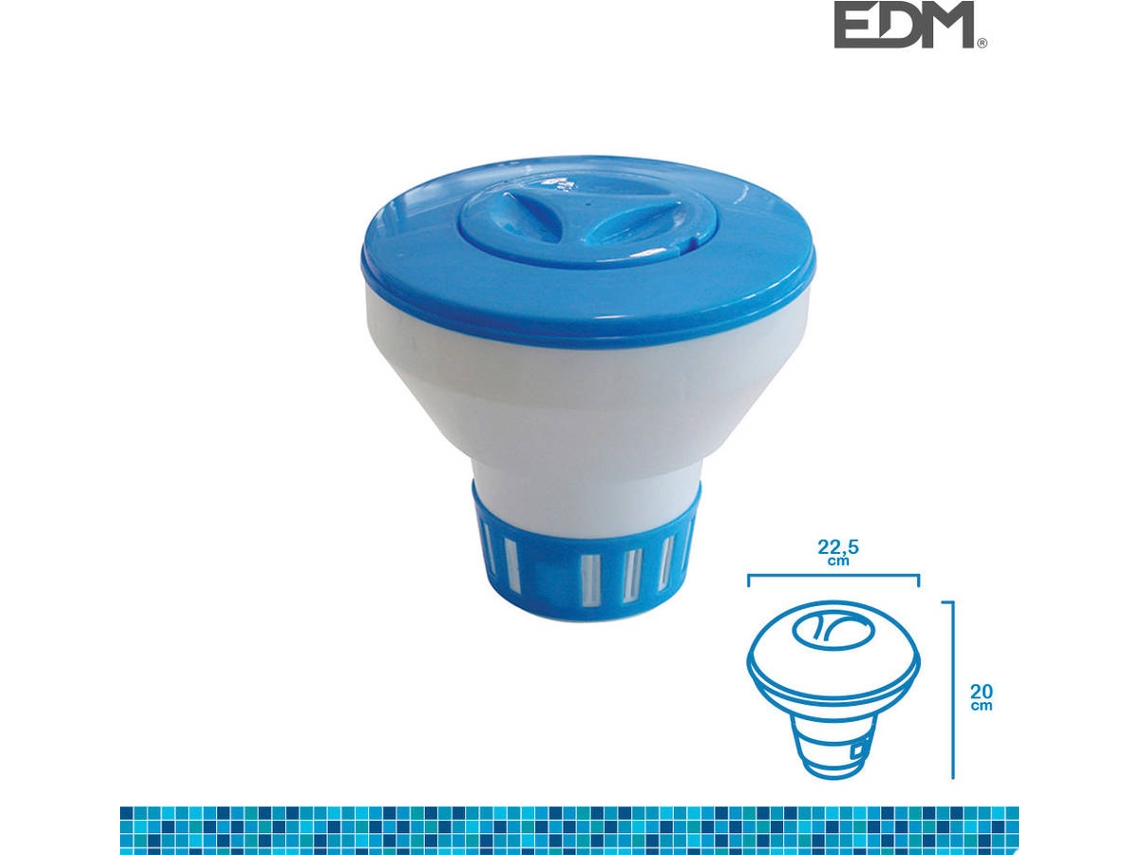 Doseador Flutuante de Químicos EDM Pastilha Grande Ø 22,5X20Cm