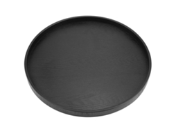 Bandeja De Madeira Redonda Para Servir Chá, Café, Petiscos E Comidas, Bandeja Preta Para Restaurantes