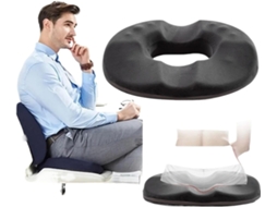 Almofada De Assento Em Formato Rosca Comfort Travesseiro Espuma Viscoelástica Para Alívio Hemorroidas Uso No Carro E
