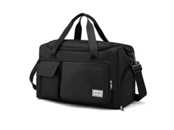 Mochila De Viagem Bolsa De Ginástica Com Compartimento Para Sapatos E Roupas Molhadas À Prova D'água Black