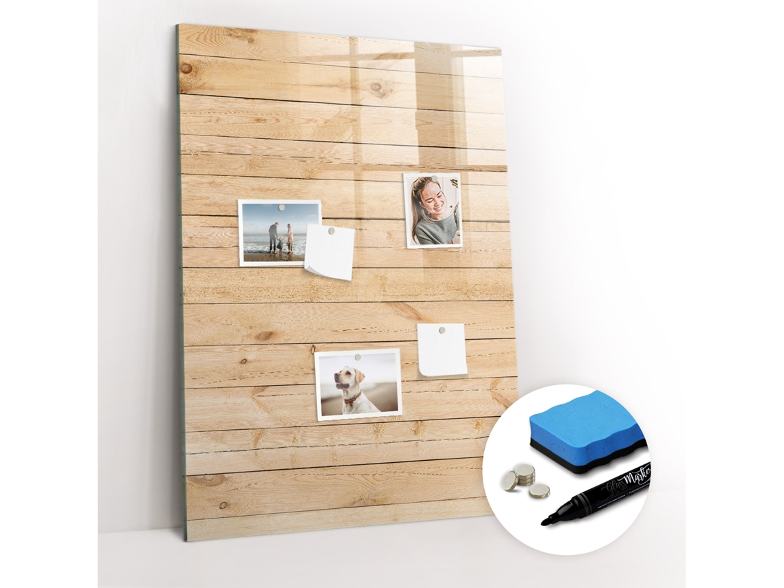 Quadro Magnético Tábuas Claras Para O Quarto Das Crianças Espelharte (70x100 Cm)
