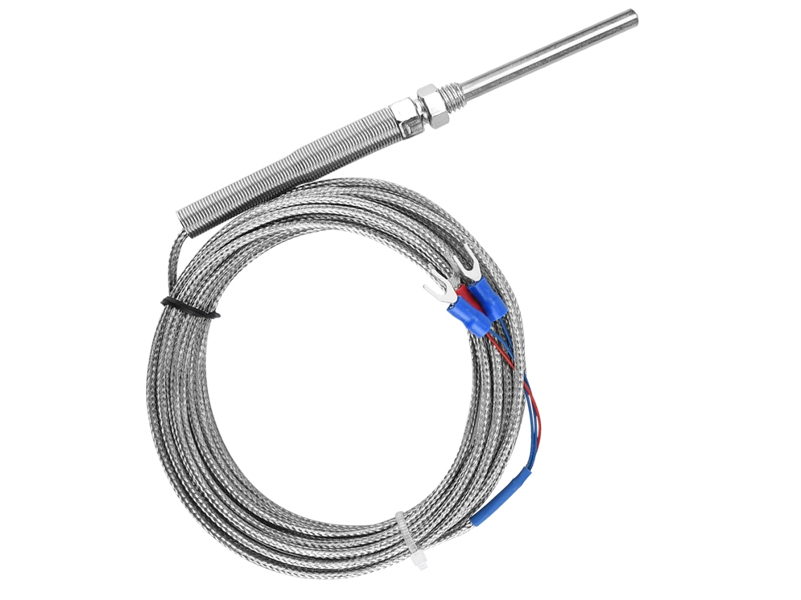Sonda de Termopar Pt100 5m 0-400℃ YURU Rosca M8