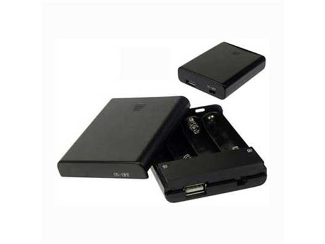 Suporte 4 Pilhas Aa Com Usb E Interruptor