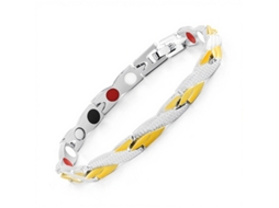 Pulseira De Cobre, Bracelete Magnética Com Estampa De Dragão, Unissex (prata Ouro) Spqment