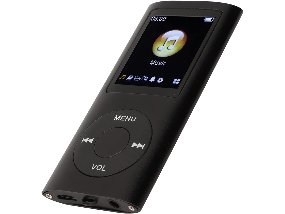Reprodutor de MP4 de 64 GB, Reprodutor de MP3, Tela Portátil de 64 GB, Música sem Perdas, Suporte para Cartão de 1,8" (Preto)