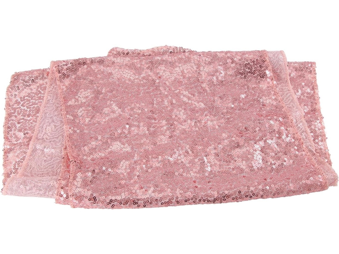 12 X Decoração De Mesa De Casamento Com Lantejoulas Rosa Brilhantes, 12 X 71 Polegadas