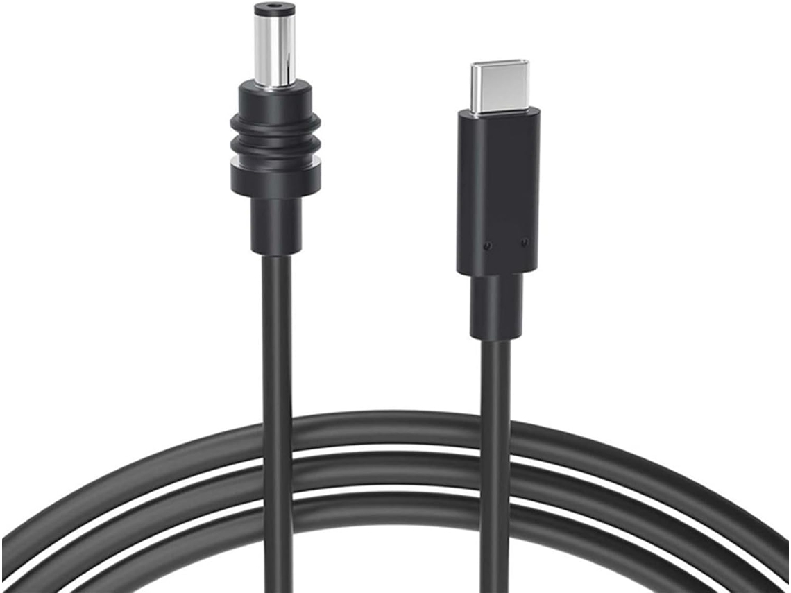 Cabo De Alimentação Dc5521 Compacto E Preciso Com Conector Tipo C,