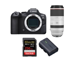 Eos R6 Mark Ii + Rf 100 500mm F/4.5 7.1 L Is Usm + 1 Sandisk 256gb Uhs ii 300mb/s + 1 Canon Lp e6nh + Ebook Pricedirect CANON
