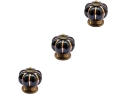 Uonlytech Conjunto De 15-puxadores Decorativos Cerâmica Em Formato Abóbora Preta Para Portas Armários E Gavetas Cozinha