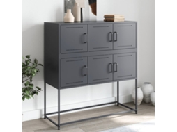 Vidaxl Aparador 100,5x39x107 Cm Aço Antracite