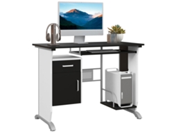 Mesa de Computador Mdf Preto e Branco (100x52x75 Cm)