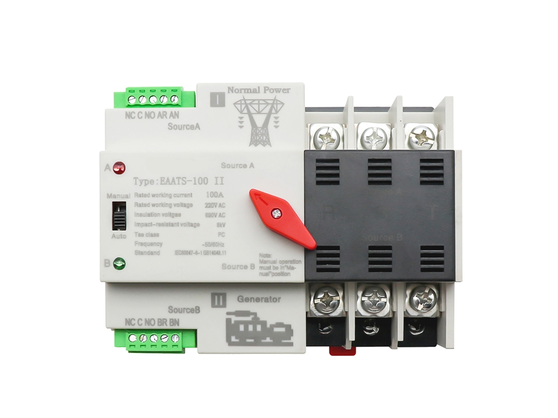 Interruptor De Transferência Dual Compacto Automático Para Casa Solar
