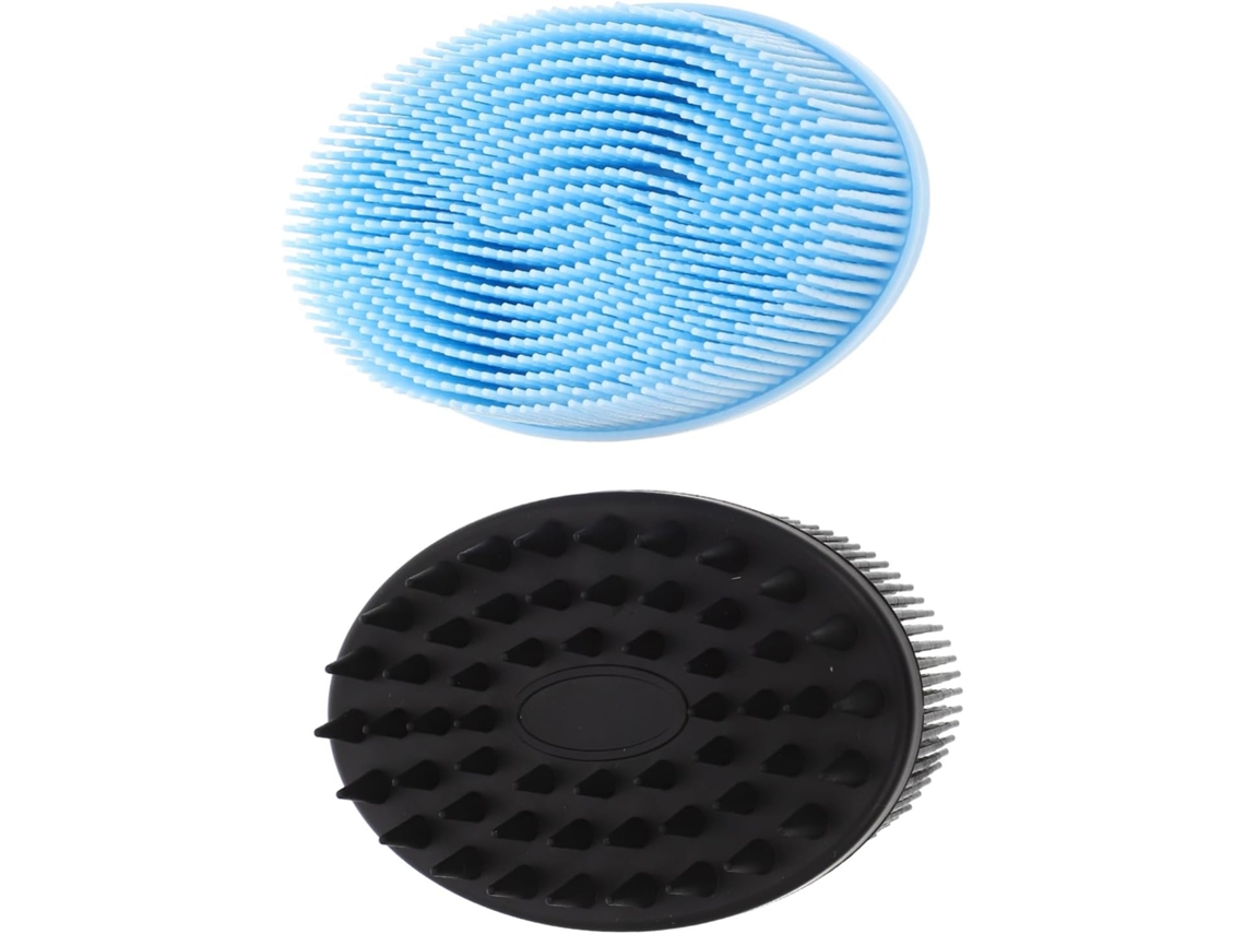 Conjunto De 2 Escovas Banho Esfoliantes Silicone Macias E Duráveis Para Bebês, Tamanho Médio Para Pele Sensível, Para