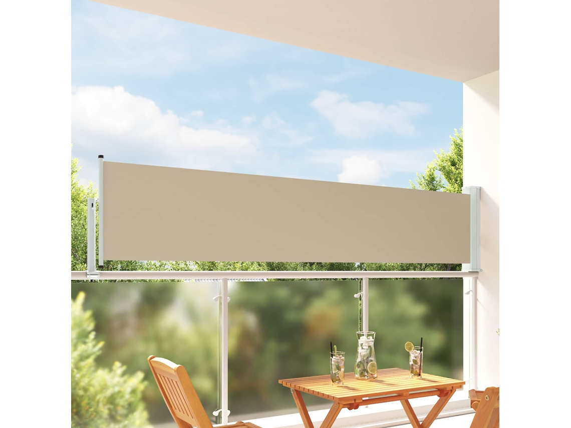Vidaxl Toldo Lateral 80 X 300 Cm 100% Poliéster, Ferro E Aço