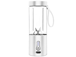 Lurelia Liquidificador Portátil Recarregável Usb, 530ml, 6 Lâminas, Aço Inoxidável, Para Sumos, Branco