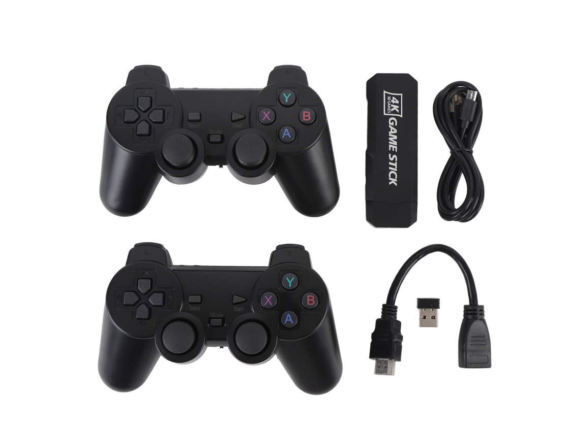 Aetheria console de Jogos Retro Stick 4k 128gb com 2 Controladores Plug And Play Interface Multimídia Hd