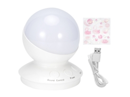 Lâmpada Mesa Led Luz Noturna Colorida Controle Voz Inteligente