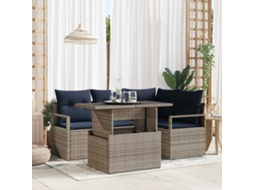 Vidaxl Conjunto De Sofá De Jardim 5 Unid. 4-número De Lugares