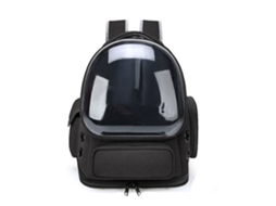 Mochila para Animais de Estimação, Portátil, Preta AQUAFORGE
