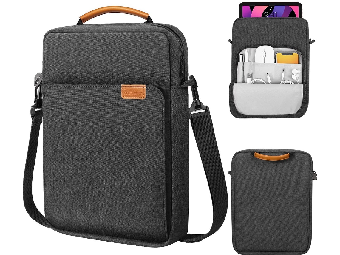 Capa Protetora Para Laptop Em Tecido Oxford Repelente À Água, Com Bolsos Extras E Alça De Ombro, Para Tablets E Laptops De 9 A 11 Polegadas, Ideal Par