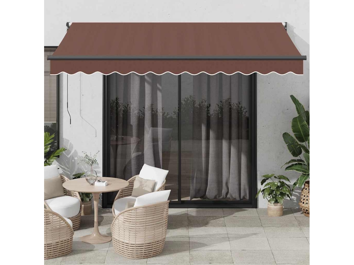 Vidaxl Toldo Retrátil Automático 350x250 Cm Castanho