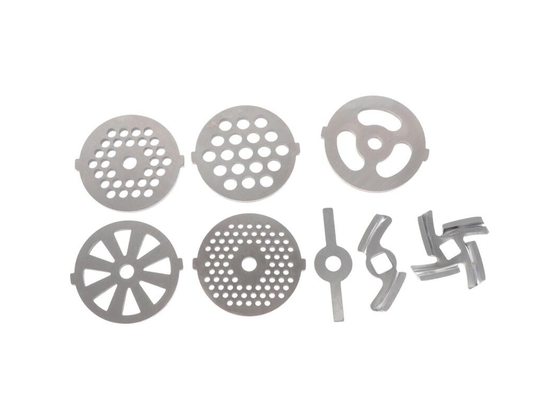 Conjunto de 8 acessórios para moedor de carne em aço inox AQUAFORGE