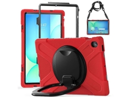 Capa Para Tablet Com Alça De Ombro Compatível Com Samsung Galaxy Tab S10 Fe+ Sm-x620 / Sm-x626b Em Tpu + Pc + Suporte De Silicone.