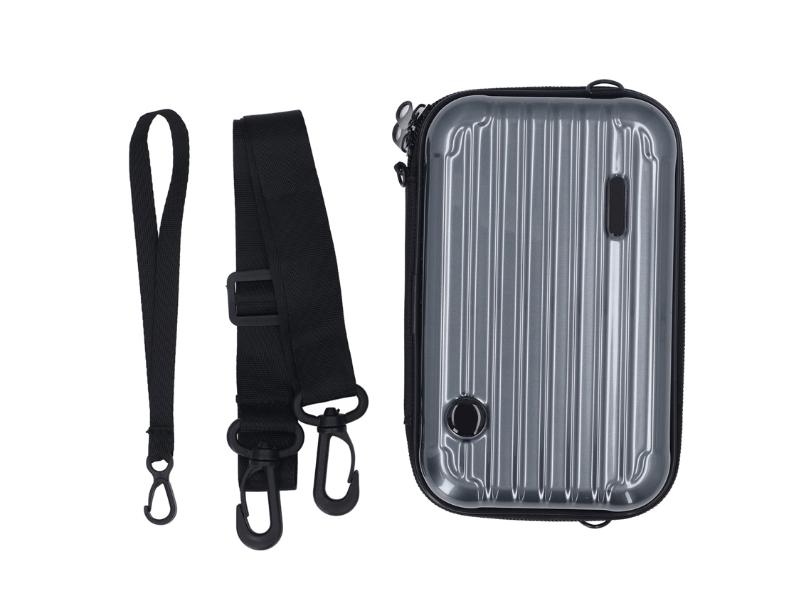 Funda Rígida Para Cámara De Acción X4 Nylon Impermeable Antichoque Con Correas De Muñeca Y Hombro Gris