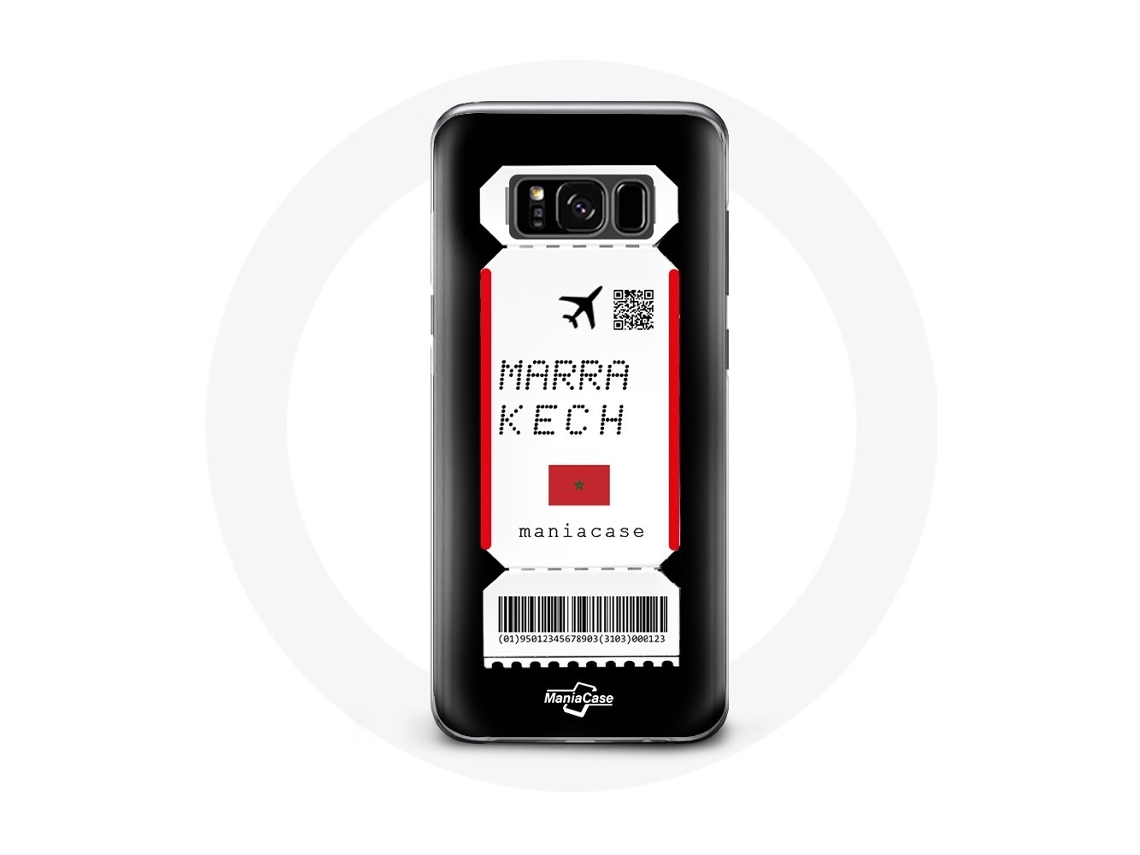 Capa para Samsung Galaxy S8 Plus bilhete de avião Marrakech Marrocos
