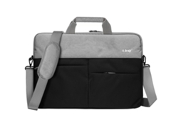 LinQ Briefcase Computador portátil e computador de 14 com vários compartimentos Preto