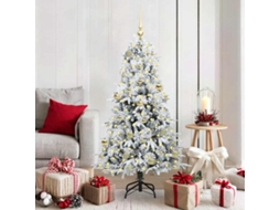 Vidaxl Árvore De Natal Articulada Artificial Branco 150 Cm Pe E Pvc