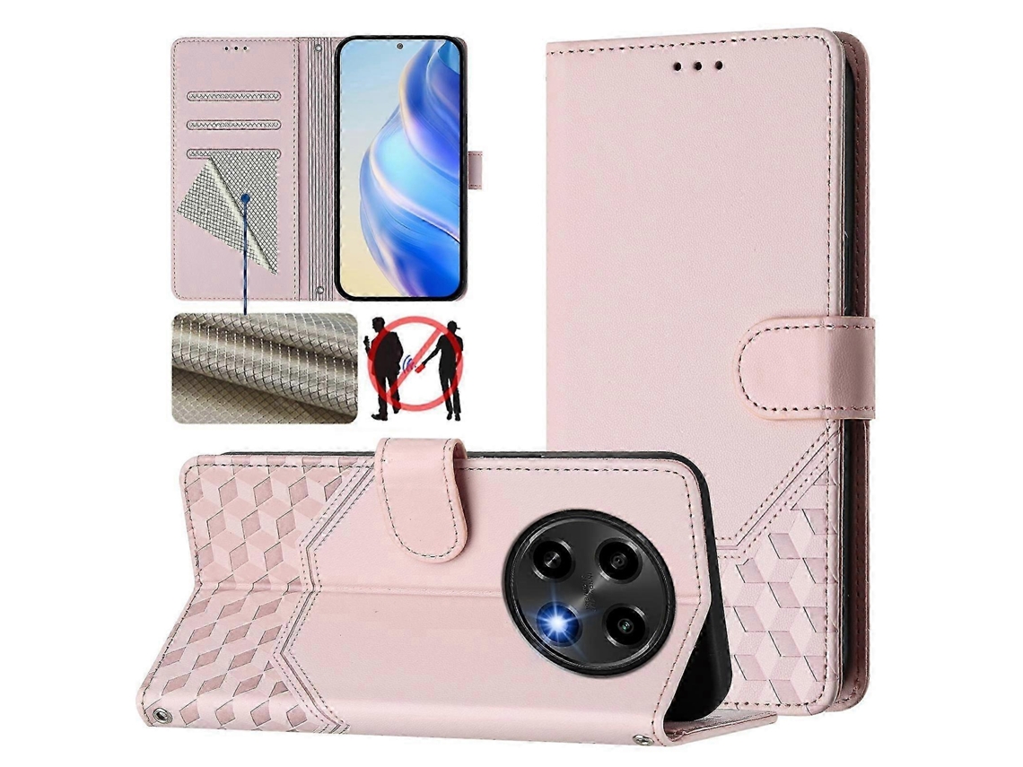 Capa De Celular Em Couro Com Rfid E Relevo Em Favo De Mel, Modelo 2025