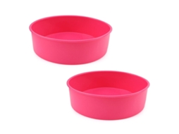 Forma Para Pão E Bolos, Em Silicone, 20 Cm, Cor Vermelho, Formato Redondo, Para Forno, Confeitaria E Preparo Doméstico