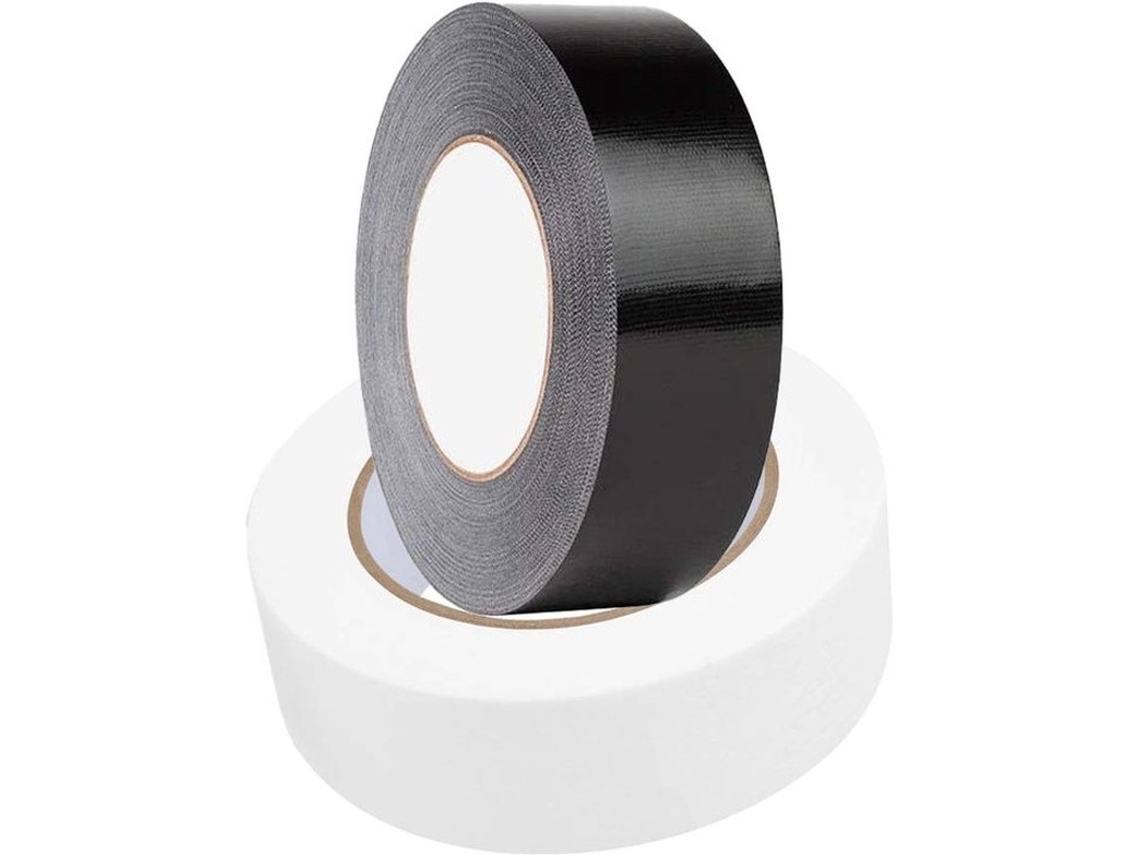 Papel De Ducto 20 M X 20 Mm - 2 Rolos - Impermeável - Extra Resistente - Adesivo - Alta Adesão - Preto/branco