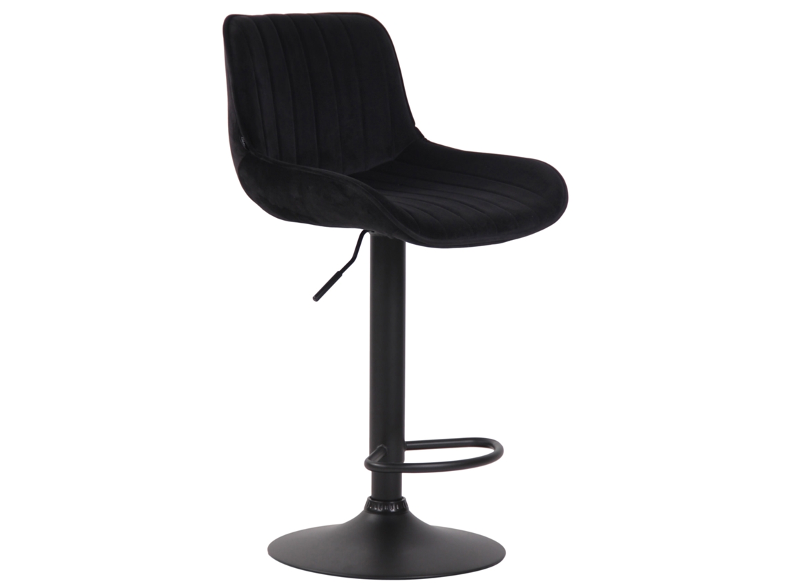 Banco de bar em veludo Lentini preto/preto CLP