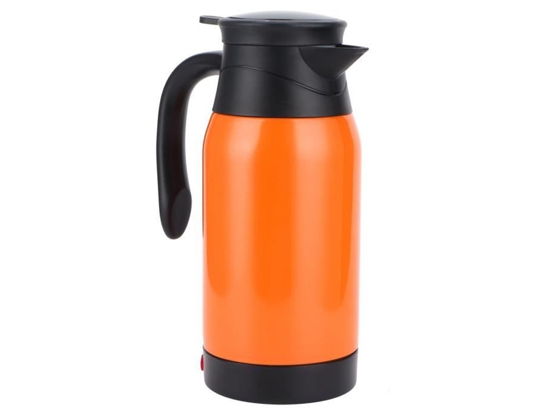 Laranja Garrafa de Água Chaleira Elétrica para Carro Expositor de Temperatura Caneca Fervente para Carro Panela de Viagem HURRISE