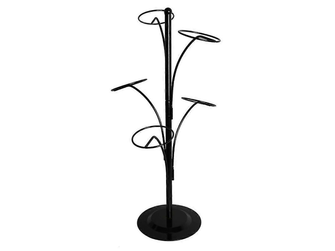 Suporte de Chapéus Nova Line de Metal com 5 Ganchos Circulares para Exibir Preto