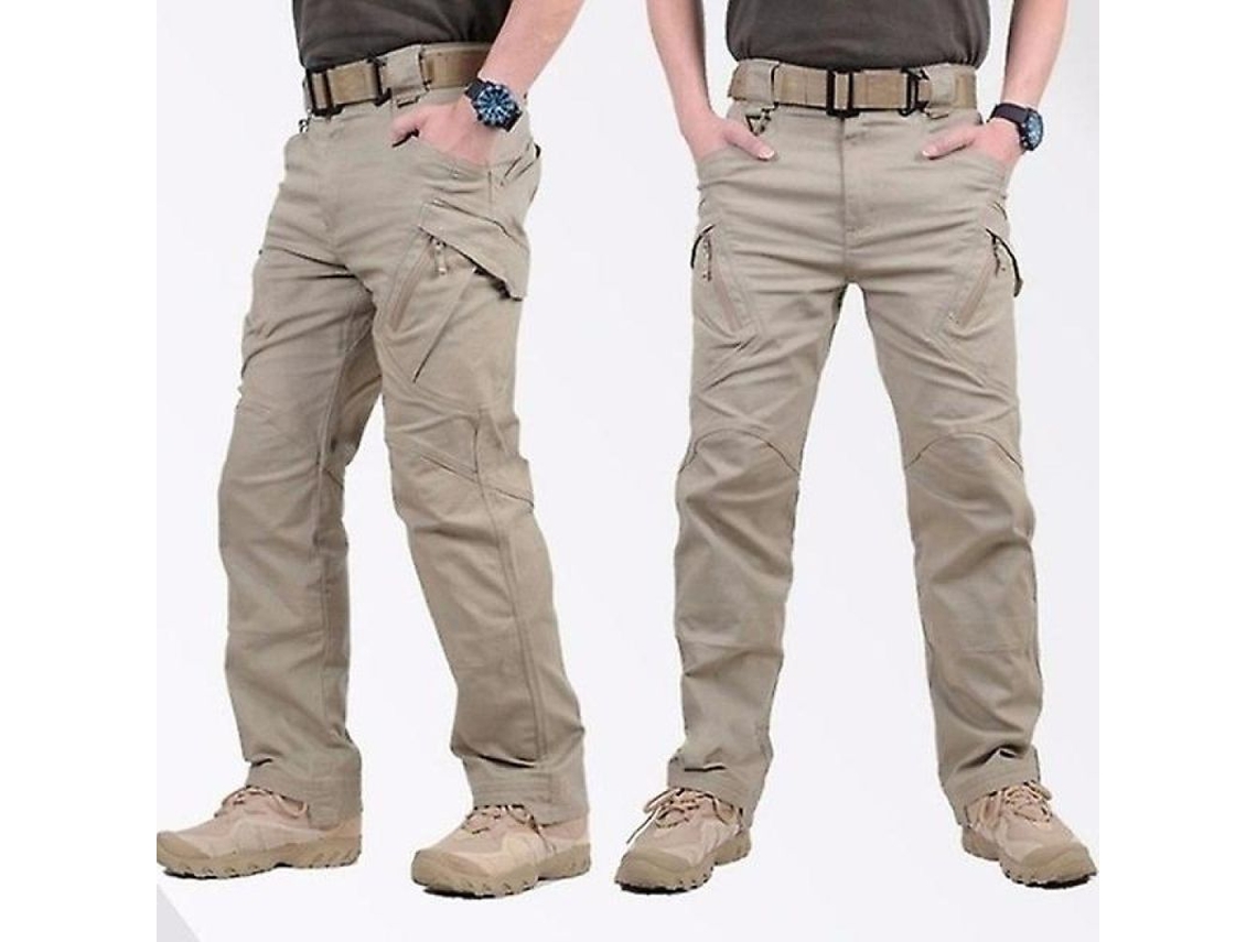 2026 pantalones Tácticos Cargo para Hombres Swat Con Múltiples Bolsillos Resistentes Al Desgarro para Deportes Al Aire Libre Y Trekking XXL Caqui