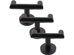 Conjunto De 3 Ganchos De Parede Em Aço Inoxidável - Design Funcional