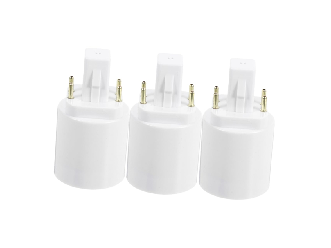 Adaptador De Lâmpada G24q Para E27 De 4 Pinos, Pacote Com 3 Unidades.