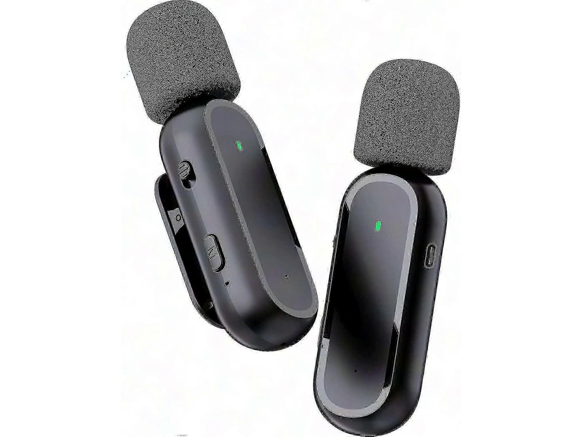 Microfones De Lapela Sem Fio Para Android Com Estojo Bateria Sistema Microfone Aquaforge