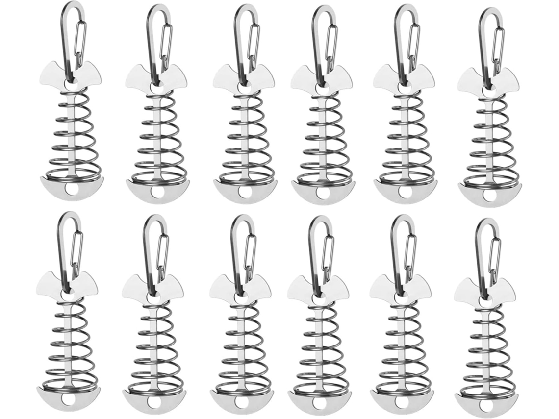 Conjunto de 12 estacas de aço inox com sistema de fixação AQUAFORGE