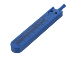 Calibrador De Eletrocardiograma Em Metal Azul Com Estojo Divisor Para