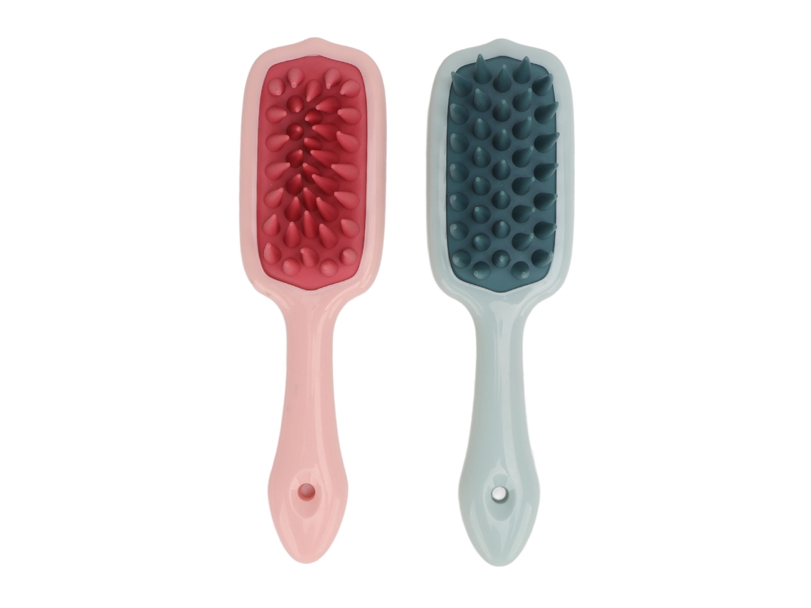 2026 Conjunto de 2 Escovas de Shampoo com Cerdas Macias de Silicone para Limpeza Profunda, Massagem e Esfoliação do Couro Cabeludo