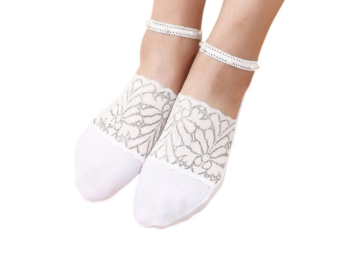 2026 calcetas de Encaje Perlado Anchos Transparentes Ultra Delgadas Transpirables para Mujer Y Niña