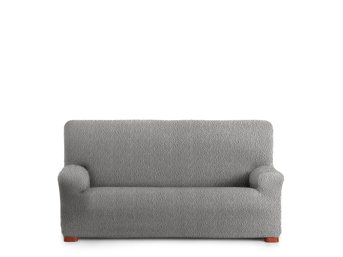 Capa para Sofá Bielástica Adaptável Roc 2 Lugares 140-200 Cm Cinza Claro VIPALIA