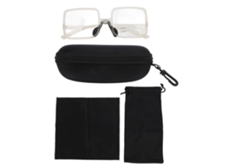 Óculos De Bilhar Tr90 Com Suporte De Nariz Ajustável Campo Largo Leve Seguro Para Esportes De Taco Compatível Com Miopia Cristal Branco