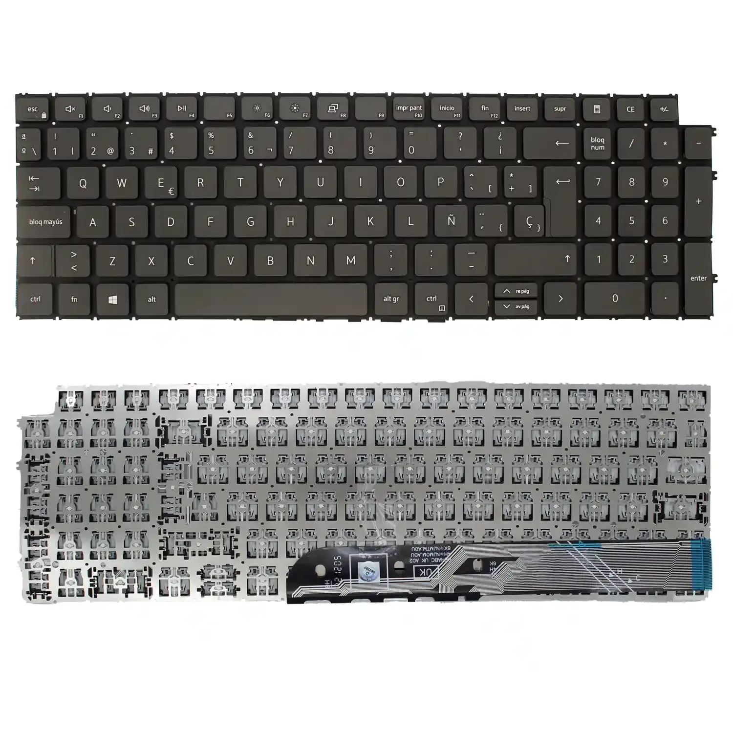 Teclado preto compatível com Dell Latitude 3520 Vostro 3510 3520 5510 5515 7510