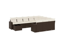 Garden Sofa Set, Garden Sofa Sets Vidaxl Marrom Rattan / Vime (n/a)